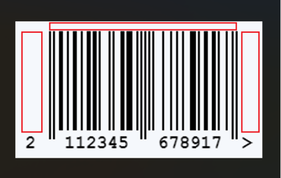 Codice a barre Zona tranquilla example.png