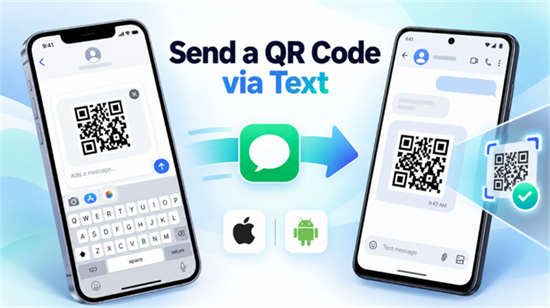 inviare codice QR per testo