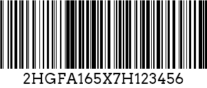 Codice 128 VIN Barcode