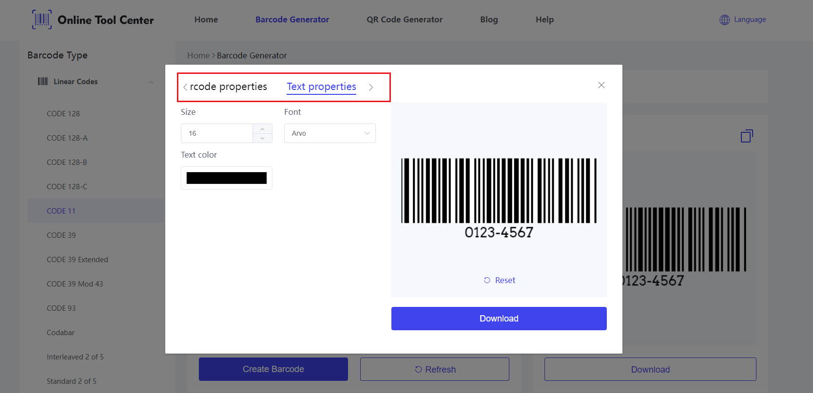 Personalizza codice 11 Barcode.png