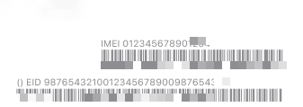 Numero IMEI sull'etichetta del codice a barre iPhone.png