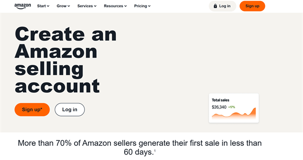 account venditore amazon
