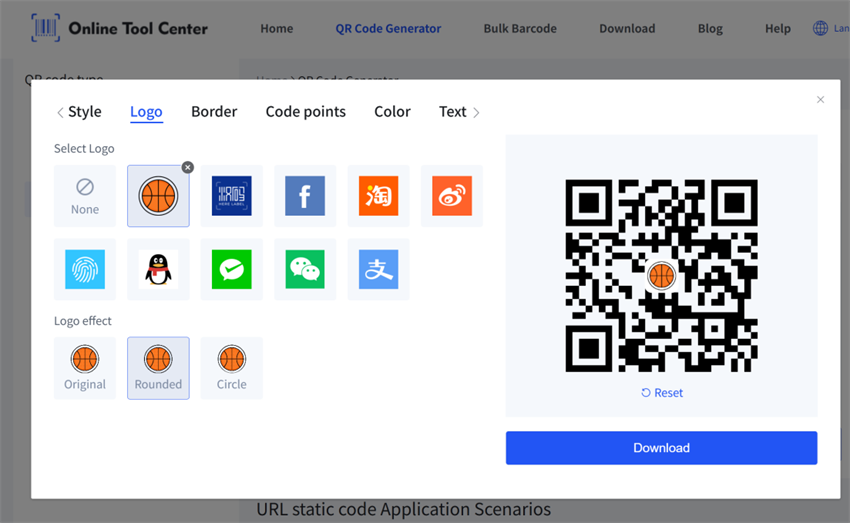 codice QR personalizzato di pallacanestro
