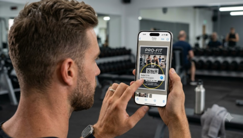 Scansione di un codice QR su iPhone