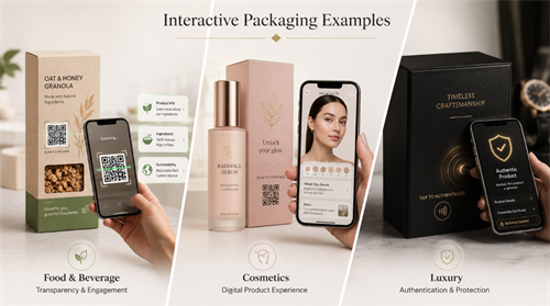 Interactive packaging examples Esempi di imballaggio interattivo