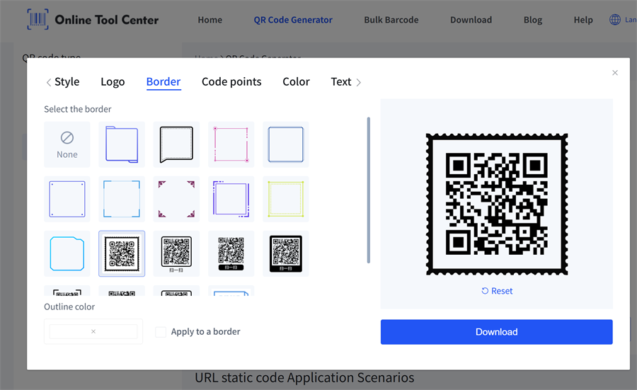 add frame for qr code aggiungere frame per codice QR