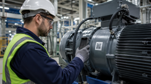 QR code equipment inspectio Ispezione delle attrezzature con codice QR