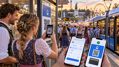 Scansione del codice QR per il biglietto