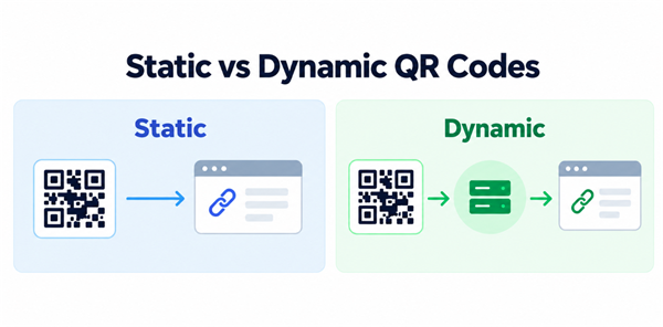 Static vs Dynamic QR Codes Codici QR statici vs dinamici